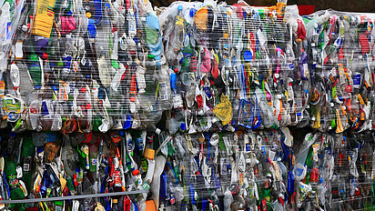 Recycling von Kunststoff-Verpackungen.